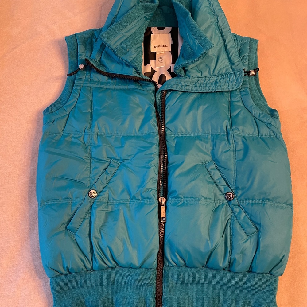 Diesel Teal Puffer Vest